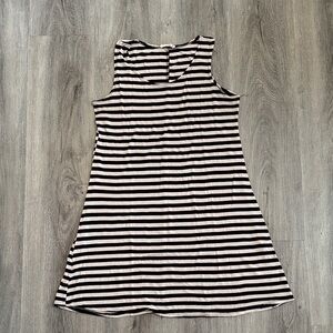 Olivia Rae Black and Cream Striped Dress